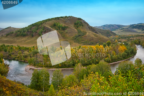 Image of River at beauty autumn