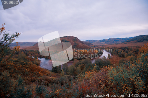 Image of River at beauty autumn