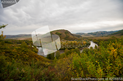 Image of River at beauty autumn