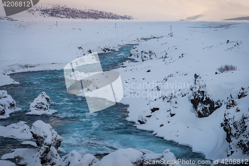 Image of River near Godafoss waterfall in Iceland