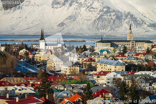 Image of Reykjavik city panorama