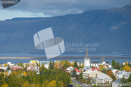 Image of Reykjavik city panorama