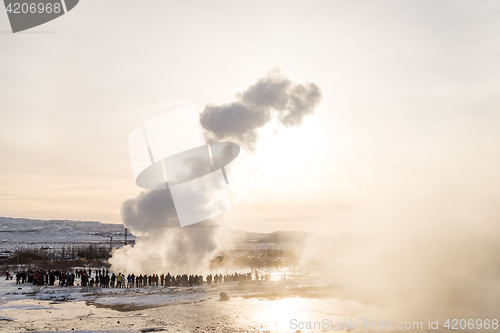 Image of Golden circle Geysir area in Iceland