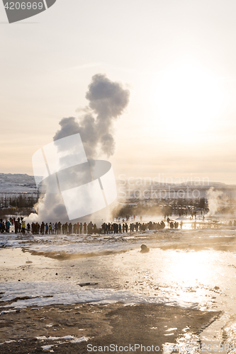 Image of Golden circle Geysir area in Iceland