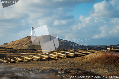 Image of Lighthouse on Reykjanes peninsula in Iceland