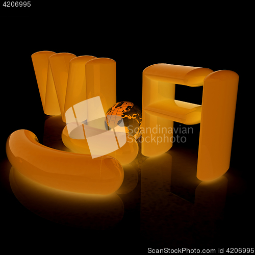 Image of WiFi symbol. 3d illustration