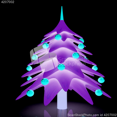 Image of Christmas tree. 3d illustration