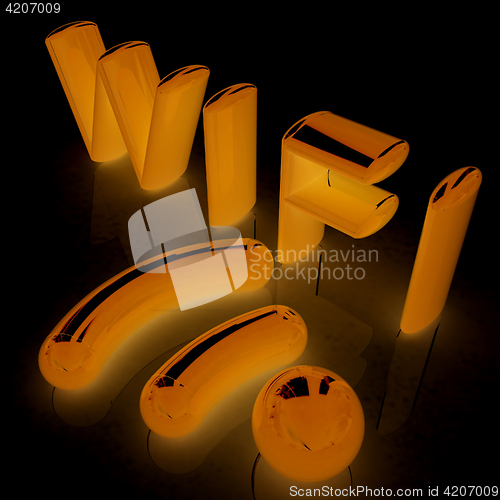 Image of WiFi symbol. 3d illustration