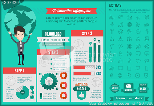 Image of Business glablozation infographic template.