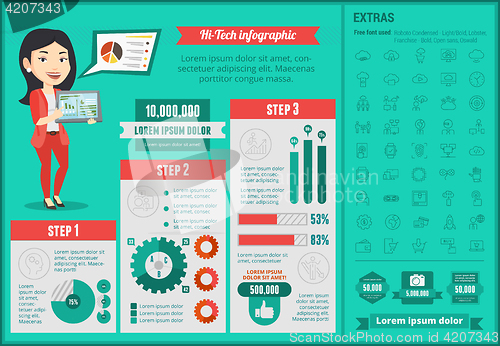 Image of Hi-tech infographic template.