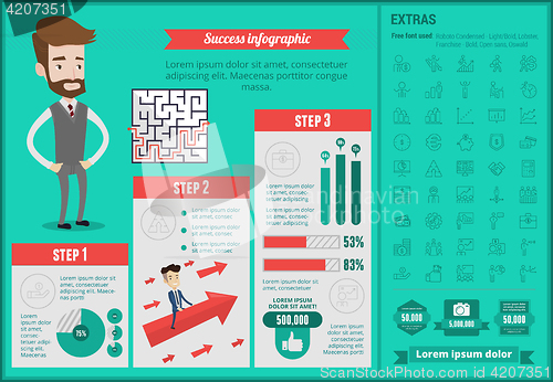 Image of Business success infographic template.