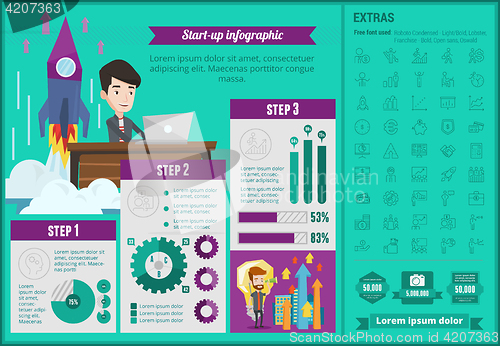 Image of Business start-up infographic template.