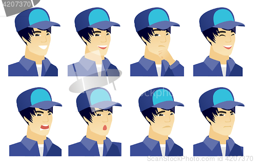 Image of Vector set of mechanic characters.