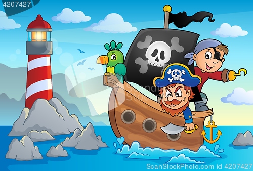 Image of Pirate boat theme 3