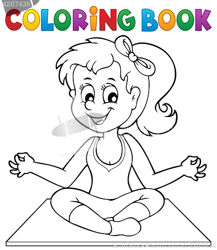 Image of Coloring book yoga girl