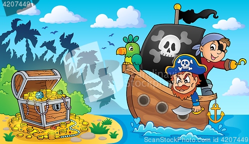 Image of Pirate boat theme 2