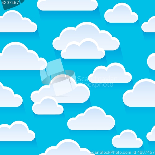 Image of Stylized clouds seamless background 1