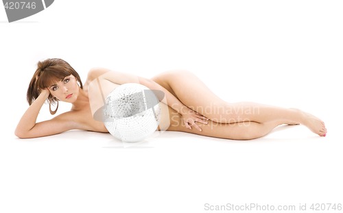 Image of disco ball lady