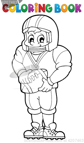 Image of Coloring book American football player