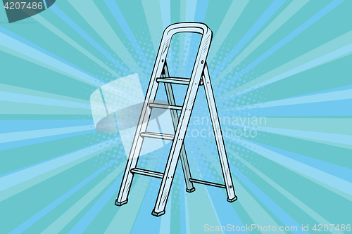 Image of Aluminum ladder for repairs in the house