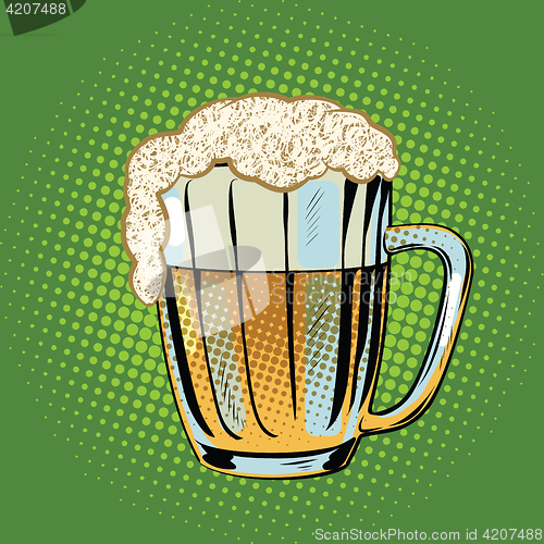 Image of Full beer mug with foam