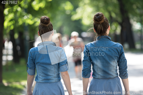 Image of twin sister with sunglasses