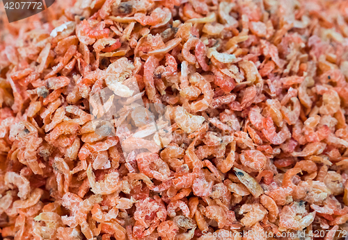 Image of Dried shrimps at a market