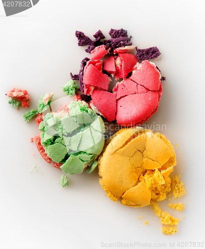 Image of Three squashed macarons