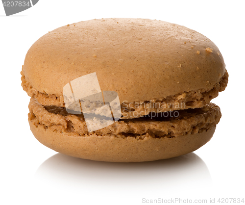 Image of Caramel macaron isolated