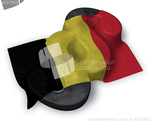 Image of paragraph symbol and belgian flag - 3d rendering