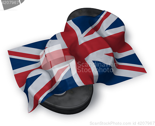 Image of paragraph symbol and flag of the uk - 3d rendering