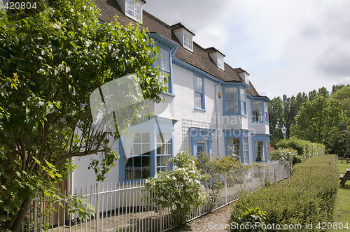 Image of Blue and White house