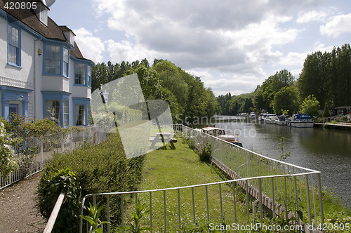 Image of Blue and White house