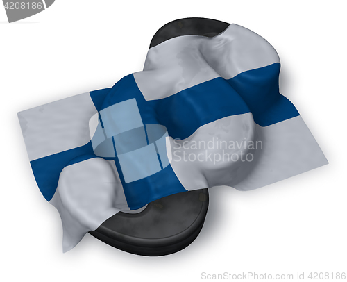 Image of paragraph symbol and flag of finland - 3d rendering