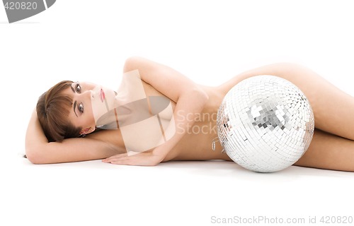 Image of disco ball lady