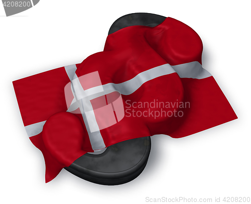 Image of paragraph symbol and danish flag - 3d illustration