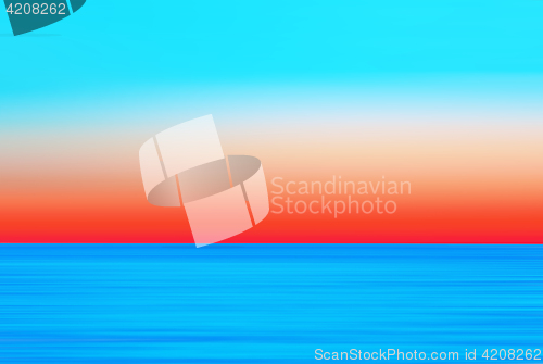 Image of Abstract Motion Blurred Vivid Colored Sea Background