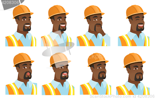 Image of Vector set of builder characters.