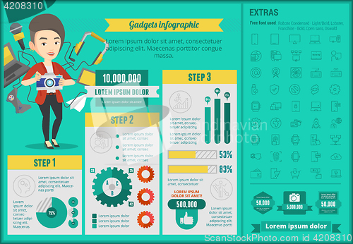Image of Gadgets infographic template.