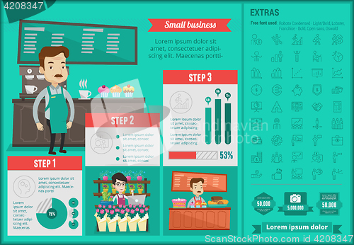 Image of Small business infographic template.