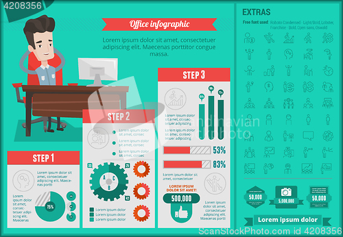 Image of Office infographic template.