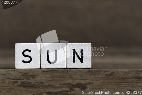Image of Sun, written in cubes