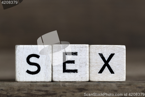 Image of Sex, written in cubes