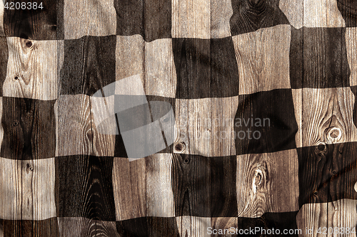 Image of Target flag, wooden background