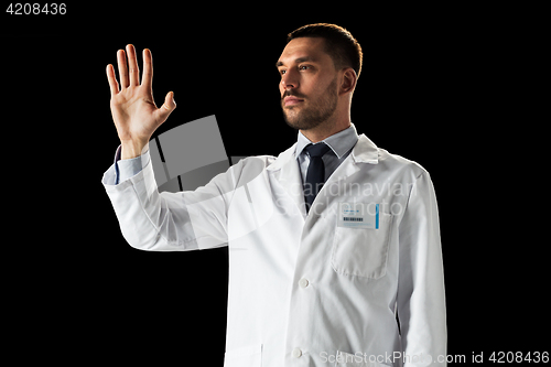 Image of doctor or scientist in white coat