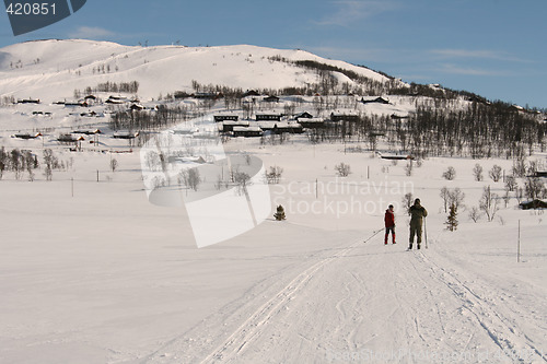 Image of Skiing in the mountain
