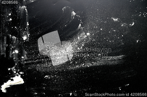 Image of powder(flour) on black