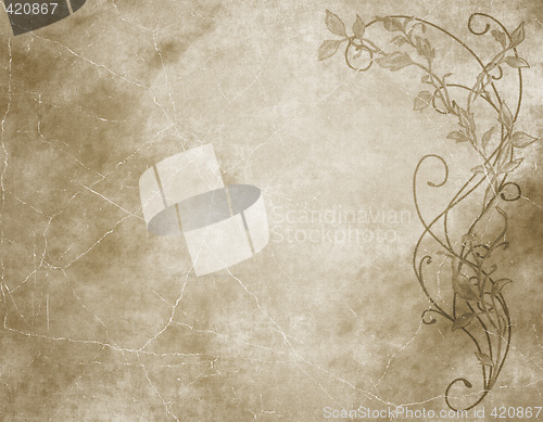 Image of floral paper or parchment