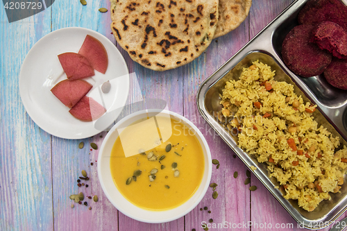 Image of Vegetarian food set