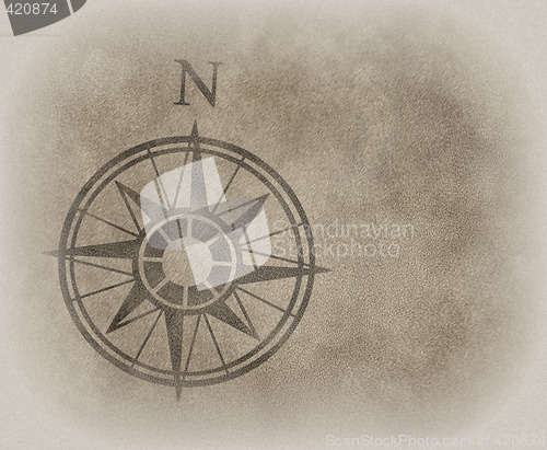 Image of north compass map arrow